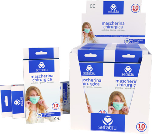 MASCHERINA CHIRURGICA SETABLU CH DM 10PZ